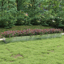 Povišena vrtna gredica 600 x 80 x 45 cm pocinčani čelik srebrna 316903