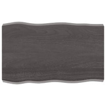 Stolna ploča tamnosiva 80x50x6 cm obrađena masivna hrastovina 364009