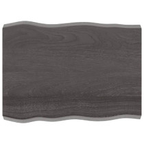 Stolna ploča tamnosiva 80x60x6 cm obrađena masivna hrastovina 364012