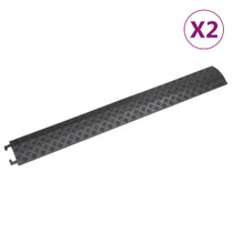 Rampe za zaštitu kabela 2 kom 98,5 cm crne 153107