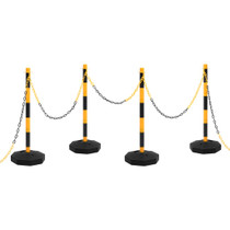 Set stupova s lancima 10 m plastični lanac 150957