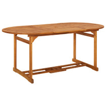 Vrtni blagovaonski stol 180 x 90 x 75 cm masivno bagremovo drvo 315948