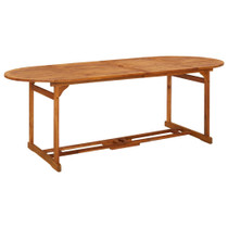 Vrtni blagovaonski stol 220 x 90 x 75 cm masivno bagremovo drvo 315949