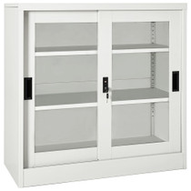 Ormarić s kliznim vratima svjetlosivi 90 x 40 x 90 cm čelični 335955