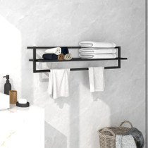 Stalak za ručnike crni 95 x 25 x 22 cm željezni 336122