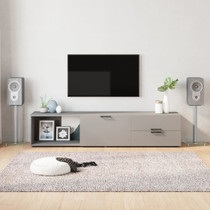 Stalci za zvučnike srebrni 2 kom od kaljenog stakla s 1 stupom 51809 Stalci za zvučnike srebrni 2 kom od kaljenog stakla s 1 stupom 51809