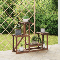 Stalak za cvijeće 90 x 25 x 73,5 cm od masivne jelovine 362875