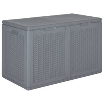 Vrtna kutija za pohranu siva od PP ratana 180 L 364060