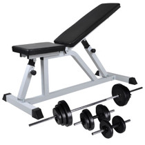 Klupa za vježbanje sa setom utega 30,5 kg 275350