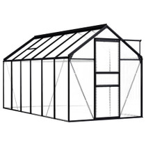 Staklenik od aluminija antracit 7,03 m³ 48212