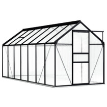 Staklenik s okvirom antracit 8,17 m² aluminijski 48219