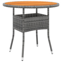 Vrtni stol Ø 80 x 75 cm od bagremovog drva i poliratana sivi 310609