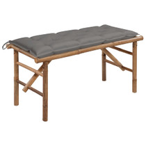 Sklopiva vrtna klupa s jastukom 118 cm od bambusa 3063865