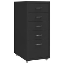 Mobilni ormarić za spise crni 28 x 41 x 69 cm metalni 335914
