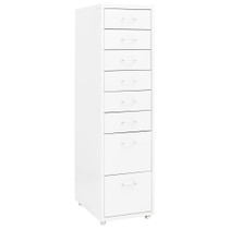 Mobilni ormarić za spise bijeli 28 x 41 x 109  cm metalni 335920