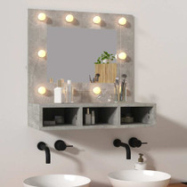 Kupaonski ormarić s ogledalom LED boja betona 60 x 31,5 x 62 cm 808886 Kupaonski ormarić s ogledalom LED boja betona 60 x 31,5 x 62 cm 808886