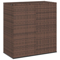 Kutija za vrtne jastuke od PE ratana 100 x 49 x 103,5 cm smeđa 317224