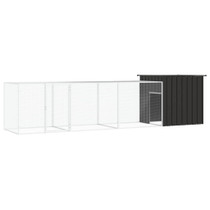 Kavez za kokoši antracit 400x91x100 cm pocinčani čelik 3106453 Kavez za kokoši antracit 400x91x100 cm pocinčani čelik 3106453