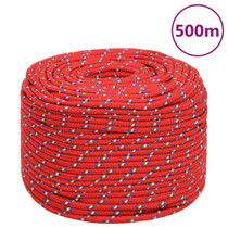 Brodski konop crveni 10 mm 500 m od polipropilena 152404