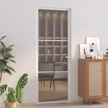Unutarnja vrata 76 x 201,5 cm Bijela od ESG stakla i aluminija 350584