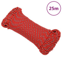 Brodski konop crveni 4 mm 25 m od polipropilena 152380
