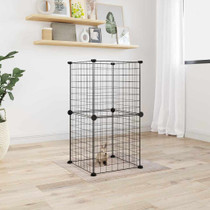 Kavez za kućne ljubimce s 8 panela crni 35 x 35 cm čelični 3114031