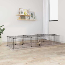 Kavez za ljubimce s 28 panela i vratima crni 35 x 35 cm čelični 3114056 Kavez za ljubimce s 28 panela i vratima crni 35 x 35 cm čelični 3114056