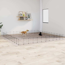 Kavez za ljubimce s 44 panela i vratima crni 35 x 35 cm čelični 3114022 Kavez za ljubimce s 44 panela i vratima crni 35 x 35 cm čelični 3114022