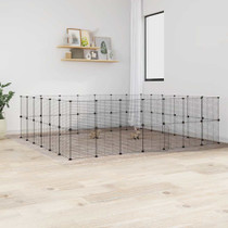 Kavez za ljubimce s 52 panela i vratima crni 35 x 35 cm čelični 3114047 Kavez za ljubimce s 52 panela i vratima crni 35 x 35 cm čelični 3114047