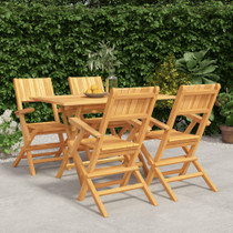 5-dijelni vrtni blagovaonski set od masivne tikovine 3155009