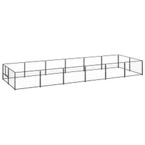 Kavez za pse crni 12 m² čelični 3082113 Kavez za pse crni 12 m² čelični 3082113