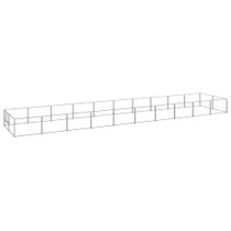 Kavez za pse srebrni 20 m² čelični 3082126