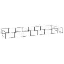 Kavez za pse crni 24 m² čelični 3082132