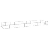 Kavez za pse srebrni 30 m² čelični 3082142
