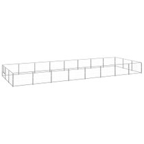 Kavez za pse srebrni 24 m² čelični 3082140