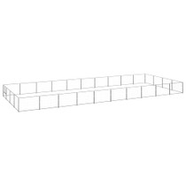Kavez za pse srebrni 40 m² čelični 3082156