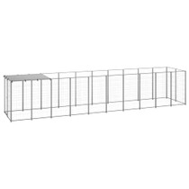 Kavez za pse srebrni 6,05 m² čelični 3082204