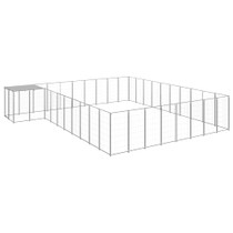 Kavez za pse srebrni 25,41 m² čelični 3082246