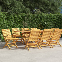 Sklopive vrtne stolice 8 kom 61x67x90 cm od masivne tikovine 3155057