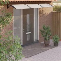 Nadstrešnica za vrata crna i prozirna 300 x 80 cm polikarbonat 153578