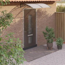 Nadstrešnica za vrata crna 150 x 100 cm polikarbonatna 153567