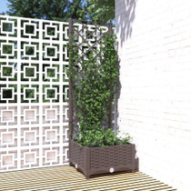 Vrtna sadilica s rešetkom smeđa 40 x 40 x 121,5 cm PP 318258