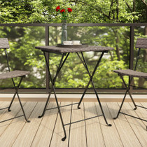 Sklopivi bistro stol sivi 55 x 54 x 71 cm od poliratana 319985