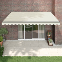 Tenda na uvlačenje krem 4,5 x 3 m od tkanine i aluminija 3154504