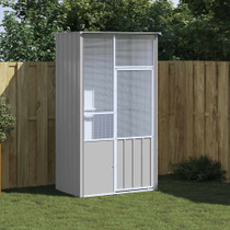 Kavez za ptice sivi 115 x 78 x 200 cm od pocinčanog čelika 172343