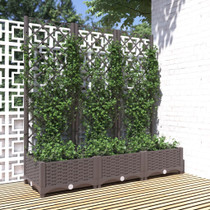 Vrtna sadilica s rešetkom smeđa 120 x 40 x 121,5 cm PP 318262