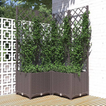 Vrtna sadilica s rešetkom smeđa 80 x 80 x 136 cm PP 318265