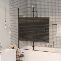 Sklopiva pregrada za tuš ESG 100 x 140 cm crna 150741
