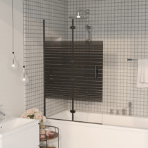 Sklopiva pregrada za tuš ESG 80 x 140 cm crna 150740