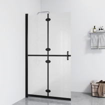 Sklopiva pregrada za tuširanje matirano staklo ESG 110 x 190 cm 151196